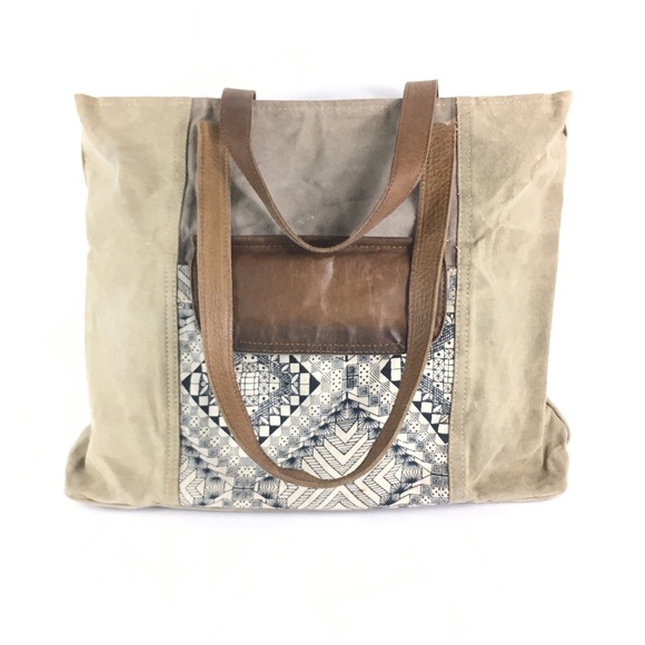 Mona B Handbags - Mona B Upcycled Canvas tote bag